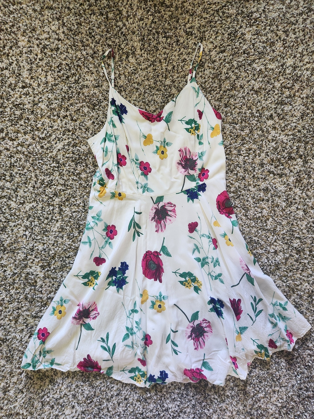 Old Navy White Floral Spaghetti-Strap Dress
